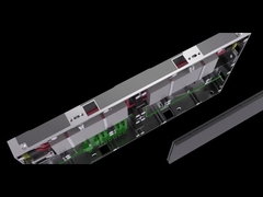 ملابس خزانات الألومنيوم الداخلية 640 * 360 * 48mm لمواد شاشة LED 320 * 180mm