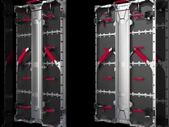 كل من الداخلية والخارجية 500*1000*74mm خزانة الفضة الألومنيوم