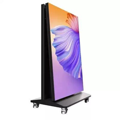 HD شاشة LED قابلة للطي طويلة الأمد ملصق إعلان محمول مشغل فيدو لوحات الحائط P1.25 P1.538 P1.86 P2 P2.5 P3