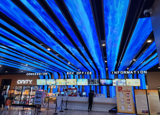 900cd تأجير شاشة LED ملونة كاملة داخلية 65410 بكسل Led Matrix Wall CCC
