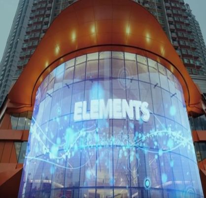 P10.4 الستار شاشة LED الخارجية الشفافة 100 * 100 سم تحكم متزامن