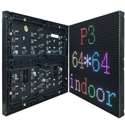 وحدة مصفوفة LED بالألوان الكاملة 192x192mm 64x64pixel P3 شاشة LED داخلية SMD2121