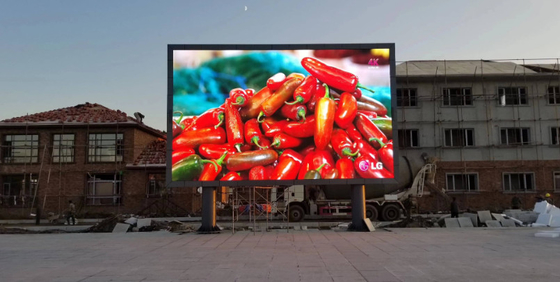 300W P8 P10 جدران فيديو LED خارجية بالألوان الكاملة حديد مقاوم للماء 7000cd / M²