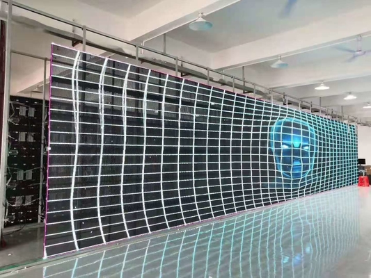 شاشة LED شفافة مثبتة على الحائط / السقف / الأرضية للأماكن الداخلية / الخارجية