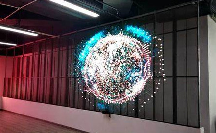 75٪ شاشة LED زجاجية شفافة مع عمر خدمة طويل