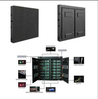 عرض LED خارجي عالي الدقة ، ثابت على الحائط مع استهلاك طاقة يصل إلى 800W / sqm