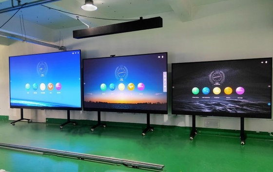 شاشة LED تفاعلية ذكية للمؤتمرات الكل في واحد مقاس 108 بوصة بدقة 4K فائقة النحافة