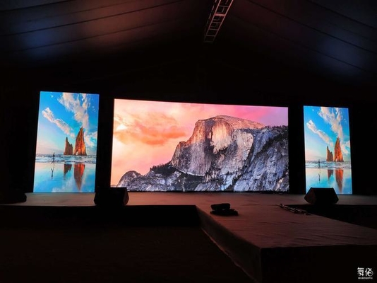 شاشة LED ملونة كاملة للتأجير P3.91 للجدار لأحداث الكواليس شاشة LED داخلية في الهواء الطلق