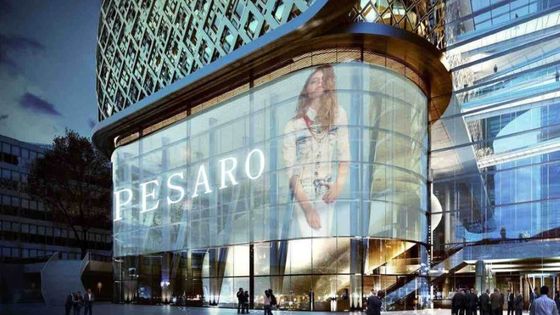 شاشة LED شفافة بحجم 3 متر * 2.5 متر لشبكة واجهة متجر التجزئة