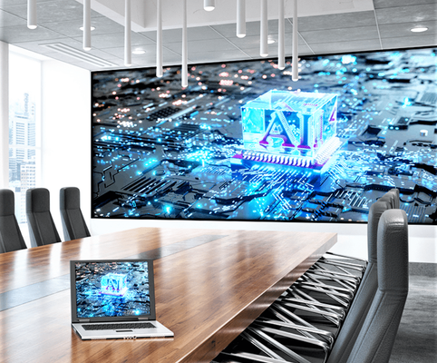 شاشة LED LONGDA الصغيرة بكسل P1.56 جدار فيديو مؤتمرات ملون داخلي ISO9001
