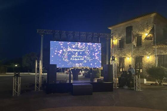 شاشة LED لحفل الزفاف، خلفية مسرح، جدار LED P5، تأجير، خلفية مسرح حفلات موسيقية