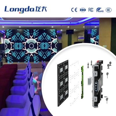 شاشة عرض LED منحنية داخلية محمولة للإعلان P3.91 900cd 43 مسح ضوئي