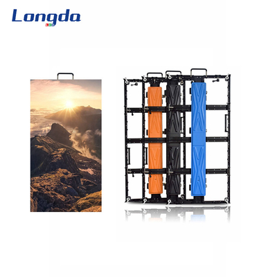 شاشة عرض LED منحنية داخلية محمولة للإعلان P3.91 900cd 43 مسح ضوئي
