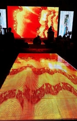 شاشة LED لأرضية الرقص بمسح ضوئي 1/10 بالألوان الكاملة W40 * H40dots 25600 نقطة / م 2