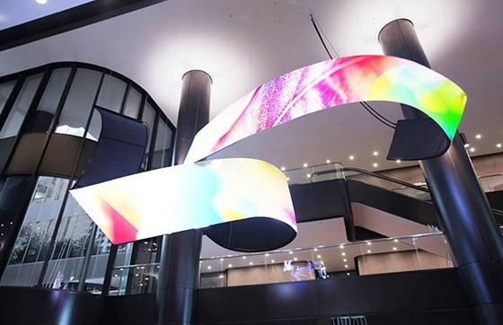 شاشة عرض LED مرنة لونغدا P4 شاشة LED مرنة لوحة إعلانات شاشة فيديو LED