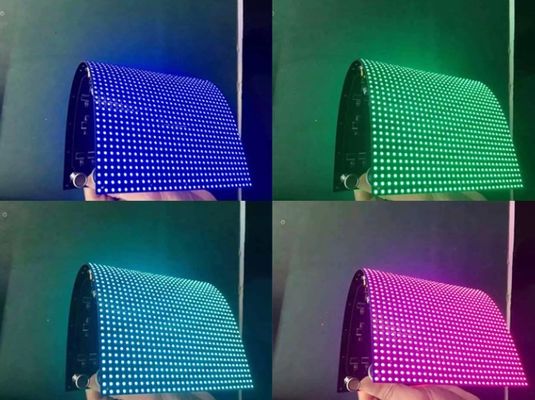 شاشة عرض LED مرنة لونغدا P4 شاشة LED مرنة لوحة إعلانات شاشة فيديو LED