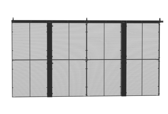 لوحة شاشة LED زجاجية شفافة 5000cd / M2 1/11 Scan P5.6 LED Mesh Curtain