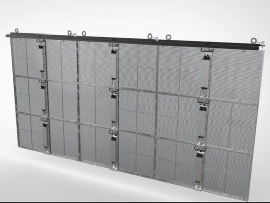 IC 2038 شاشة LED زجاجية شفافة نافذة متجر 8 مسح P3.9mm