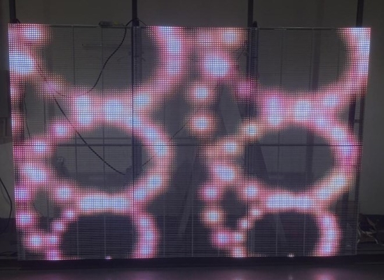 AC85V شفاف شاشة LED فيديو جدار شاشة RGB Led نافذة عرض الشاشة