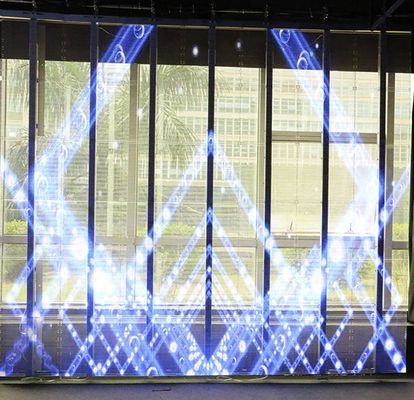 شاشة LED زجاجية شفافة عالية السطوع P7.8 281 تريليون IC 2038